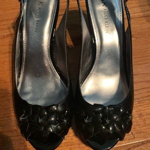 Anne Klein peep toe sling backs, size 7.5